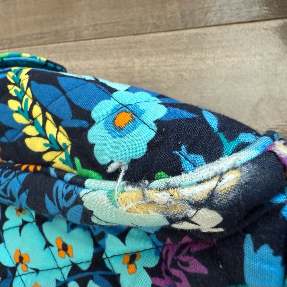 Vera Bradley Midnight Garden Medium Shoulder Bag Floral Colorful Quilted Read - Picture 5 of 13